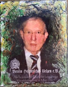 Als Geschenk für langjährige Vorstandsarbeit. Acryl, 20 x 30 cm, Mischung aus Pisel- und Spachteltechnik